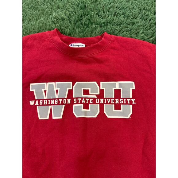 Washington State University Red Pullover Sweatshirt Sz Medium Unisex Y2K - Picture 2 of 6